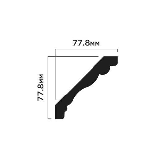 Карниз ПОЛИСТИРОЛ HI WOOD 77,8мм х 77,8мм